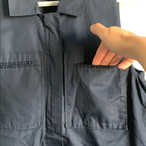 NWOT Theory ‘Gemine' Tiered Twill A-Line Dress - Picture 7 of 10